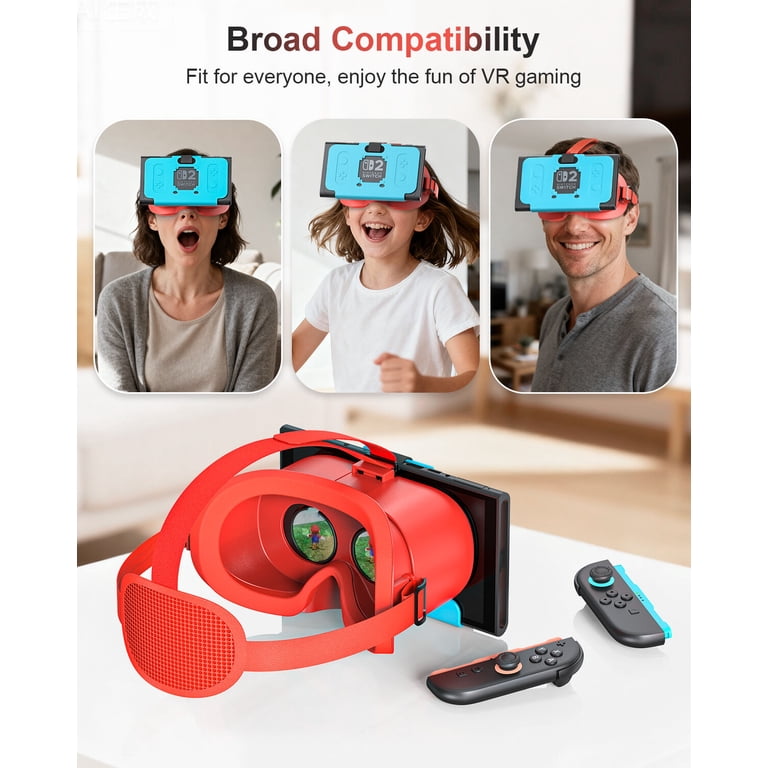 Nintendo Switch PlayStationVR VR Headset with Adjustable HD Lenses, Virtual Reality Glasses