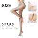 thumbnail image 2 of Medias transparentes para mujer, pantimedias de control, punteras reforzadas invisibles, negras o color piel, 2 of 5