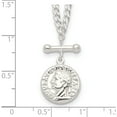 thumbnail image 3 of Sterling Silver Replica Roman Coin Necklace (18 X 4.04) Made In Italy qg5991-18, 3 of 5