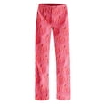thumbnail image 3 of Satingcolo Women Pajama Pants Baggy Wide Leg Funny Pumpkin Halloween Pjs Pants Pumpkin Printed, Elastic Waist, Night Lounge Pants, 3 of 6