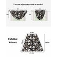 thumbnail image 6 of Waterfall Valances for Windows, Black White Floral Kitchen Sheer Valance Curtains, Farmhouse Vintage Botanical Leaves Rod Pocket Elegant Swag Valances for Living Room Bedroom, 47.2"x38.5", 2 Panel, 6 of 8