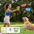 thumbnail image 5 of Pet Interactive Toy - Frisbee Gun with 4 Regular Discs, 1 Light-Up Disc, 1 Light-Up Spinning Top, Pink, Includes Toy Gun, for Dogs, for Outdoor Play, for Training, 5 of 5