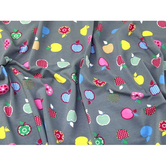 Cotton Jersey Knit Dress Fabric Grey - per yard
