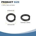 thumbnail image 2 of 120 Pcs M10 Verrou Fendu Rondelle Ressort Rondelle 10.6mm ID 15mm OD 2.56mm Épais, 2 of 6