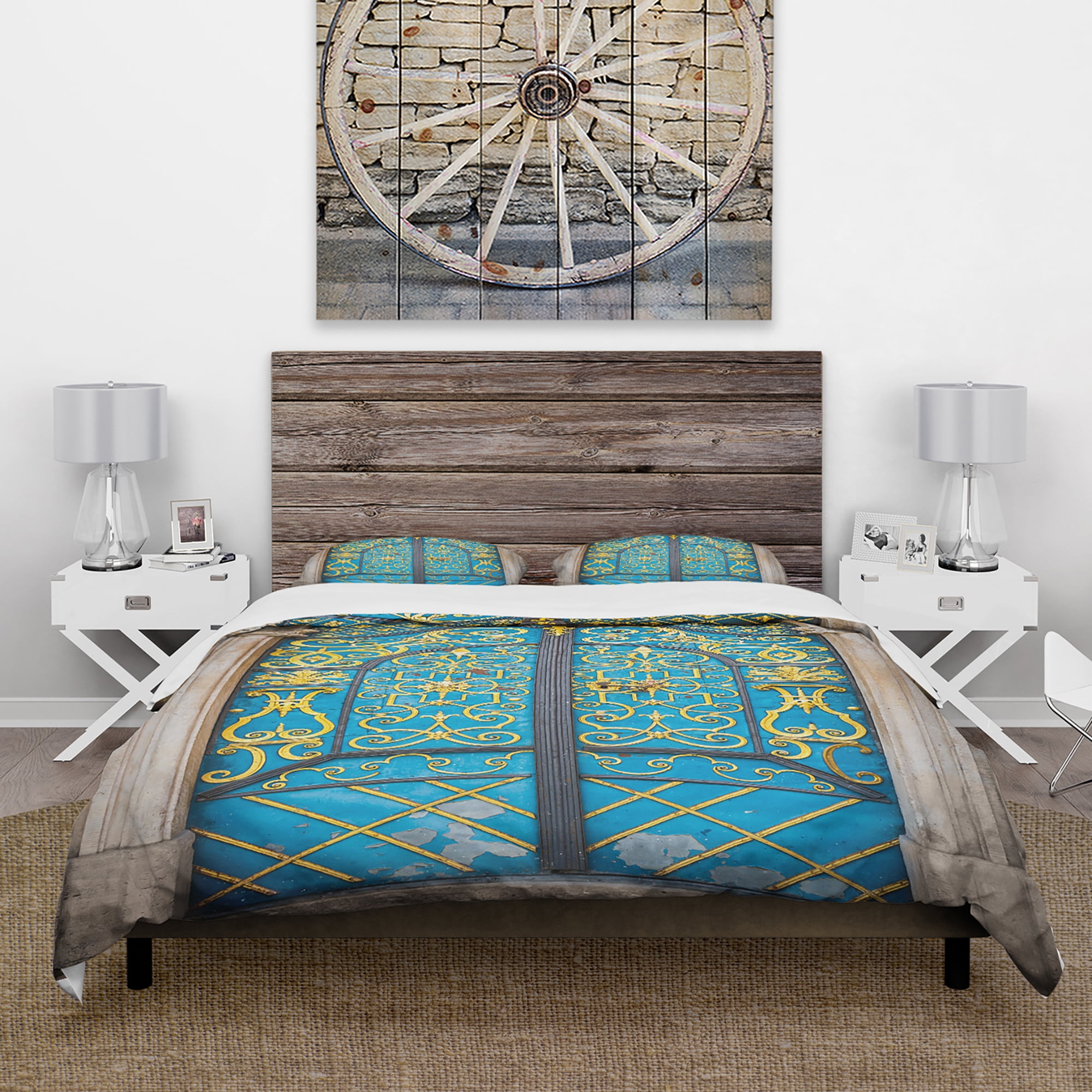 Designart 'Old-European Door Vintage' Vintage Duvet Cover Set