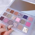 thumbnail image 5 of 18-Color Pink Purple Smokey Eyeshadow Palette: Matte, Glitter, Shining Neutral Eye Shadow Makeup Organizer, 5 of 7