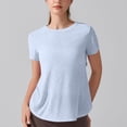 thumbnail image 5 of Lmnyox Short Sleeve Workout Shirts Womens Breathable Lightweight Crew Neck Open Back Yoga Tops Quick Dry Sport Tee, 5 of 8
