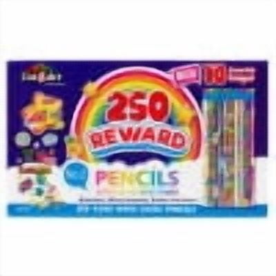 Cra-Z-Art Classroom Reward Pencils Classpack 250 Count Featuring 10 Unique Designs ,Pre-Sharpened Pencils