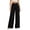 Black, variant on Lyrcatrment Palazzo Pants for Women Pull on Straight Leg Fitted Buttons High Waisted Classic Casual Trendy Pants with Pockets