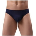 thumbnail image 2 of Men's Traceless Bikini Briefs Stretch Low Rise Underwear Lightweight Breathable Comfortable Fit for Daily Wear, 2 of 5