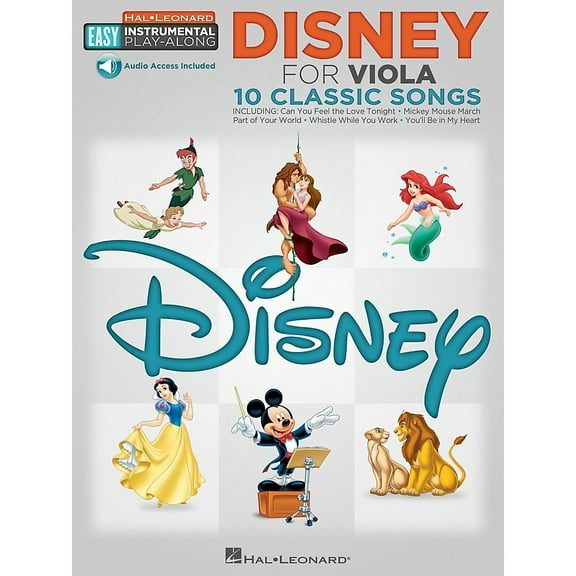 Hal Leonard Easy Instrumental Play-Along: Disney - 10 Classic Songs - Easy Instrumental Play-Along Viola (Book/Online Audio) (Paperback)