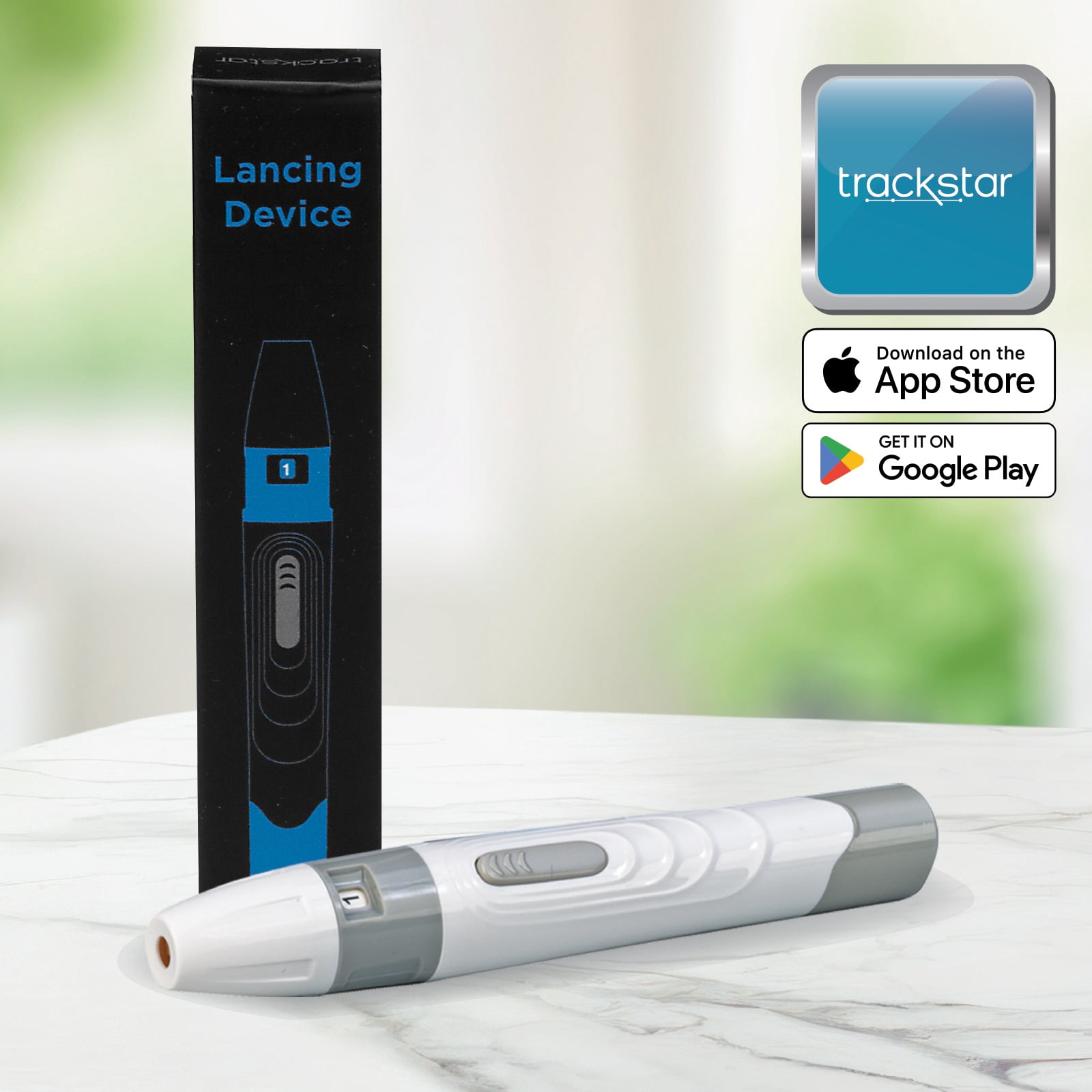trackstar Blood Glucose F| 5-Depth Levels | Measure, Track, and Share Results