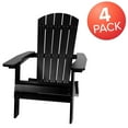 thumbnail image 3 of Flash Furniture Set of 4 Charlestown All-Weather Poly Resin Folding Adirondack Chair in Black, 3 of 9