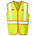thumbnail image 1 of 9 Crowns Reflective Class 2 Dual-Color Work Safety Vest (Neon Yellow/Orange, Small), 1 of 2