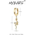 thumbnail image 4 of Aros Colgantes de Oro Yashi para Mujer Estilo Bohemio con Forma de Serpiente Rellenos de Oro de 14K, 4 of 5