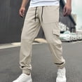 thumbnail image 2 of Dagugfen Cargo Pants for Men Drawstring Elastic Waist Baggy Summer Lightweight Outdoor Sports Trousers Pockets, 2 of 6