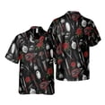 thumbnail image 4 of Herramienta de corte de cabello con múltiples elementos, impresión 3D para camisas de hombre, camisa de uniforme de manga corta de trabajo profesional de moda con botones para niño, 4 of 5