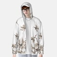 thumbnail image 6 of Rocae Japanese White Cranes Print Breathable Sun Protection Hoodie Quick-Dry Lightweight Long Sleeve Hoodie Unisex Running Sports Shirt Small, 6 of 9