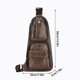 thumbnail image 3 of Bolsa bandolera – Bolsa bandolera para el pecho, diseño de hombro business casual de imitación cuero para viajes y trabajo, café café caqui negro, correa ajustable, 38 x 20 x 5 cm, 3 of 6