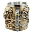 thumbnail image 4 of Ebros Steampunk Detective Skull Coffee Mug Beer Stein Tankard Drink Cup 14oz, 4 of 5