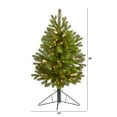 thumbnail image 2 of Nearly Natural T1437 3 ft. Cambridge Spruce Flat Back Artificial Christmas Tree with 50 Warm White LED Lights & 113 Bendable Branches, 2 of 10