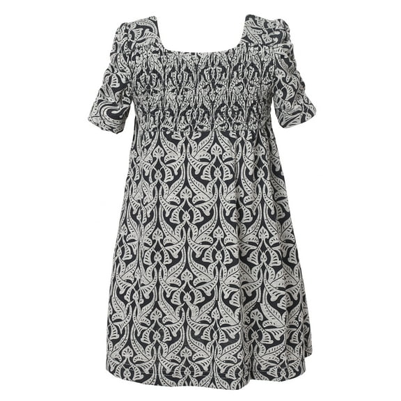 Richie House Girls' Knit Dress with Elastic Pleats at Chest RH1961