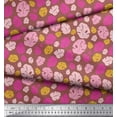 thumbnail image 2 of Soimoi Brown Heavy Canvas Fabric Monstera Leaves Fabric Prints By Yard 58 Inch Wide, 2 of 3