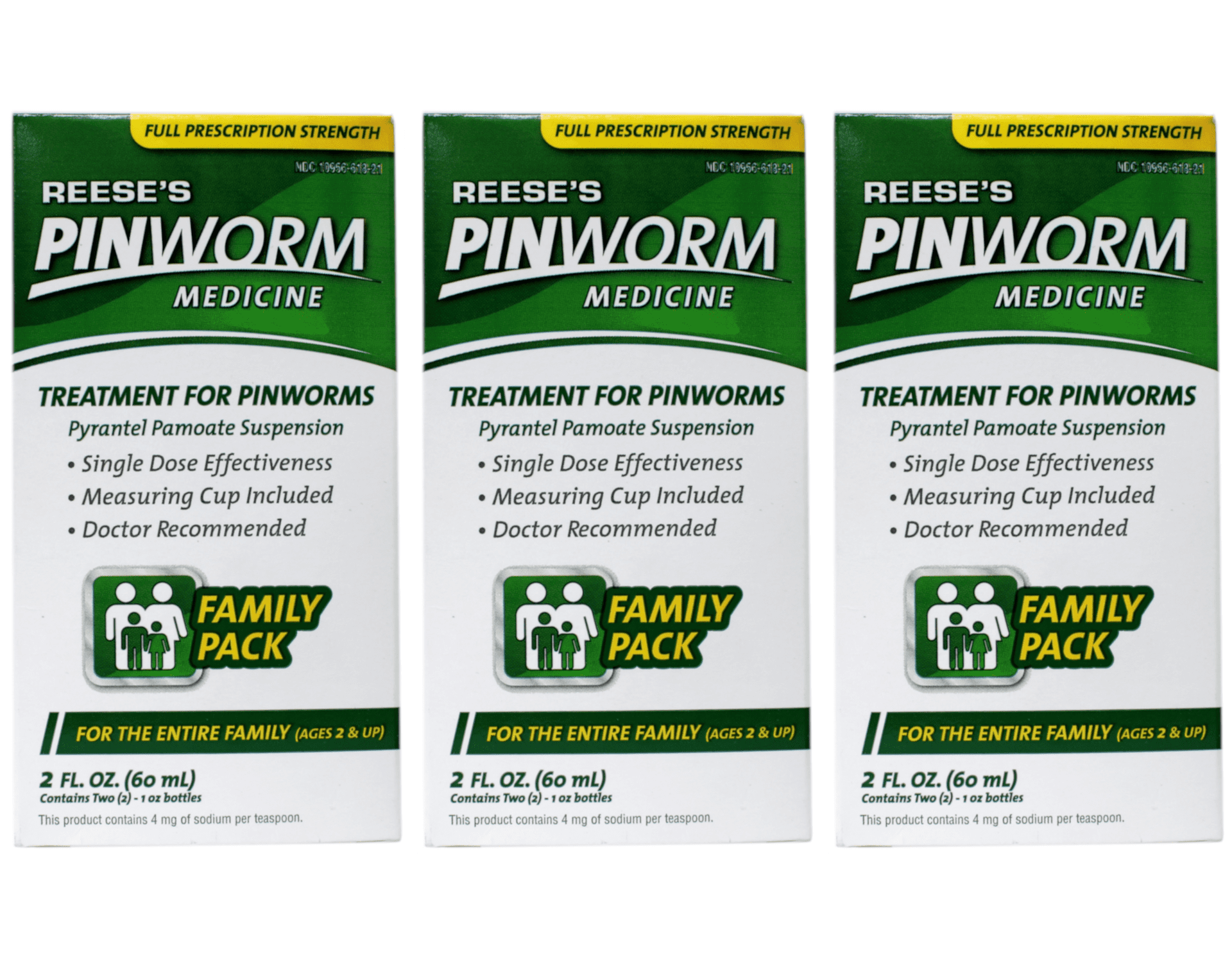 Reese's Pinworm Medicine Family Pack Banana Flavor 2 oz Pack of 3