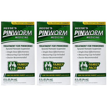 Reese's Pinworm Medicine Family Pack Banana Flavor 2 oz Pack of 3