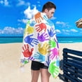 thumbnail image 4 of GZHJMY Color Handprint Beach Towel Oversized Towel Blanket, Thin Lightweight Microfiber Sand Free Quick Dry Towel, 30”X60” Multipurpose Pool Bath Yoga Swim Shower Towel, 4 of 7