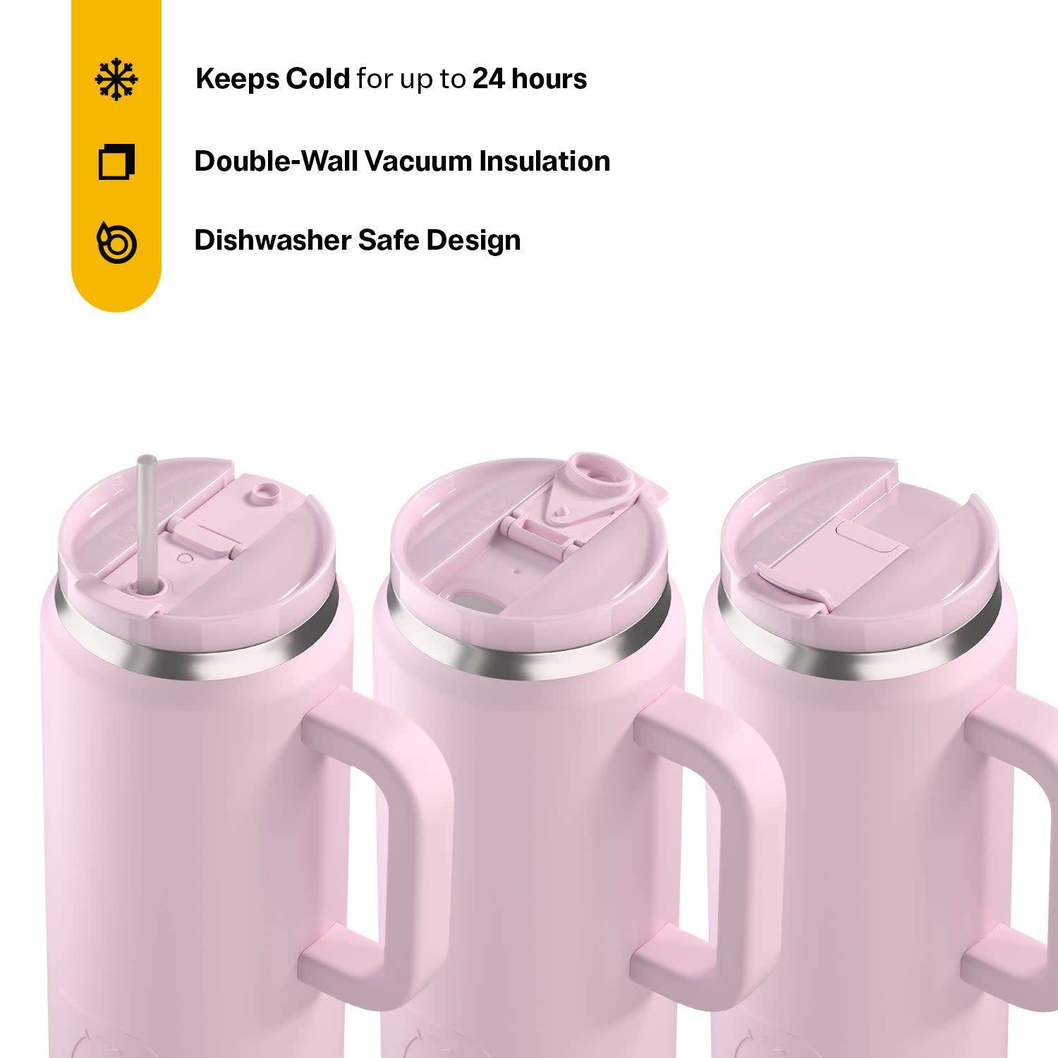 RTIC 64 oz Ceramic Lined Insulated Road Trip Tumbler, Leak