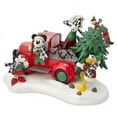 thumbnail image 3 of Disney Yuletide Farmhouse Mickey Friends Light-Up Red Truck Holiday Figurine New, 3 of 5