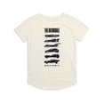 thumbnail image 2 of Batman 85Th Anniversary Batmobile On Light Women's Graphic T-Shirt Rolled Sleeve Tee, 2 of 5