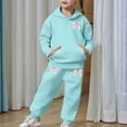thumbnail image 7 of Girls Sweatsuit Size 6 Winter Outfit Lined Hoodie and Joggers Comfy Casual Two Piece Play With Print, 7 of 7