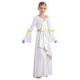 thumbnail image 2 of TiaoBug Girls Grecian Toga Raman Costume Ancient Greek Princess Ball Gowns Athena Maxi Dress Silver 10, 2 of 7