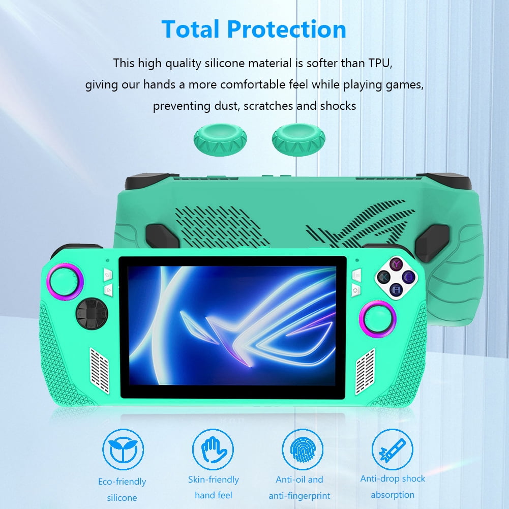 Silicone Game Console Full Cover Button Protective Cap Protective Case  Cover Anti Drop Replacement Accessories for ASUS Rog Ally