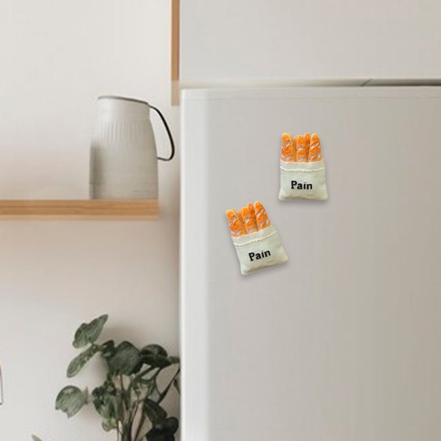 Ctnporpo Creative Refrigerator Stickers Simulation Food Food Play Stickers Message Stickers Stickers Refrigerator Decoration Three Resin Magnets Wall Stickers