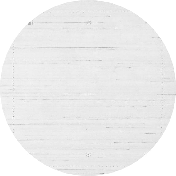 Ahgly Company Indoor Round Solid Gray Modern Area Rugs, 5' Round