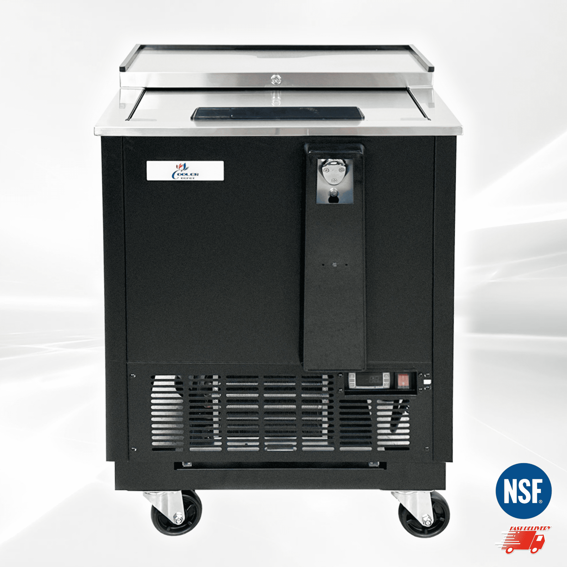 Cooler Depot NSF 26" Beer Bottle Cooler with Cap Catcher, Model JBC-25