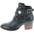 thumbnail image 2 of Gc Shoes Austin Western Ankle Boots Zip Up Metal Studded Stacked Heel Boot, 2 of 7