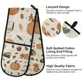 thumbnail image 2 of Yayeee Double Oven Mitt Kitchen Heat Resistant Baking 35" x7" Quilted Glove, Beige Fall Leaves, 2 of 6