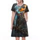 thumbnail image 1 of Easygdp Steampunk Mechanical Butterfly para Vestido Transpirable de Mujer, Vestido Suelto de Manga Corta con Pliegues y Bolsillos para el Verano, 1 of 6