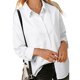 thumbnail image 1 of Mujeres blusa abajo collar bolsillos solo breasted manga larga mujeres abrigo camisa para citas, 1 of 5