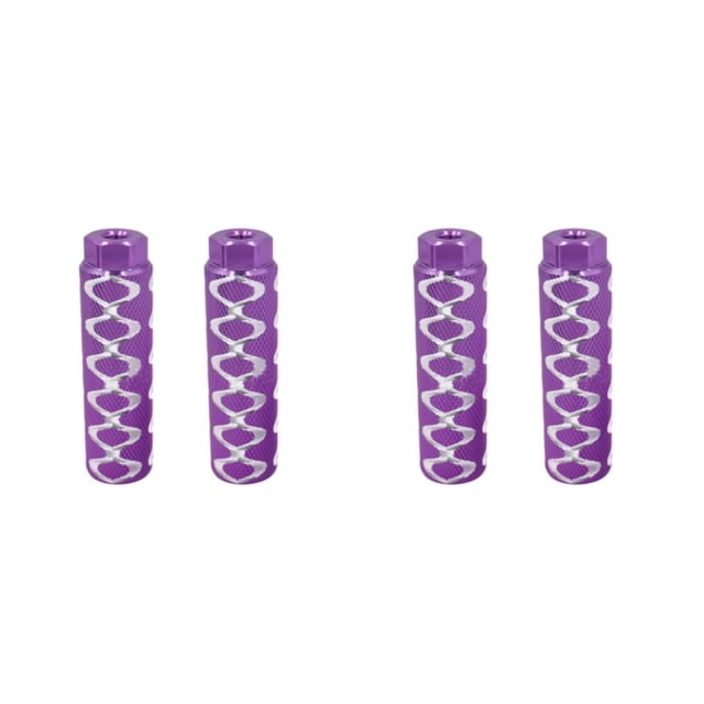 Ruiboury 2pieces Easy To Install And Enhanced Safety Bike Pegs For Confident Riding purple 2Set