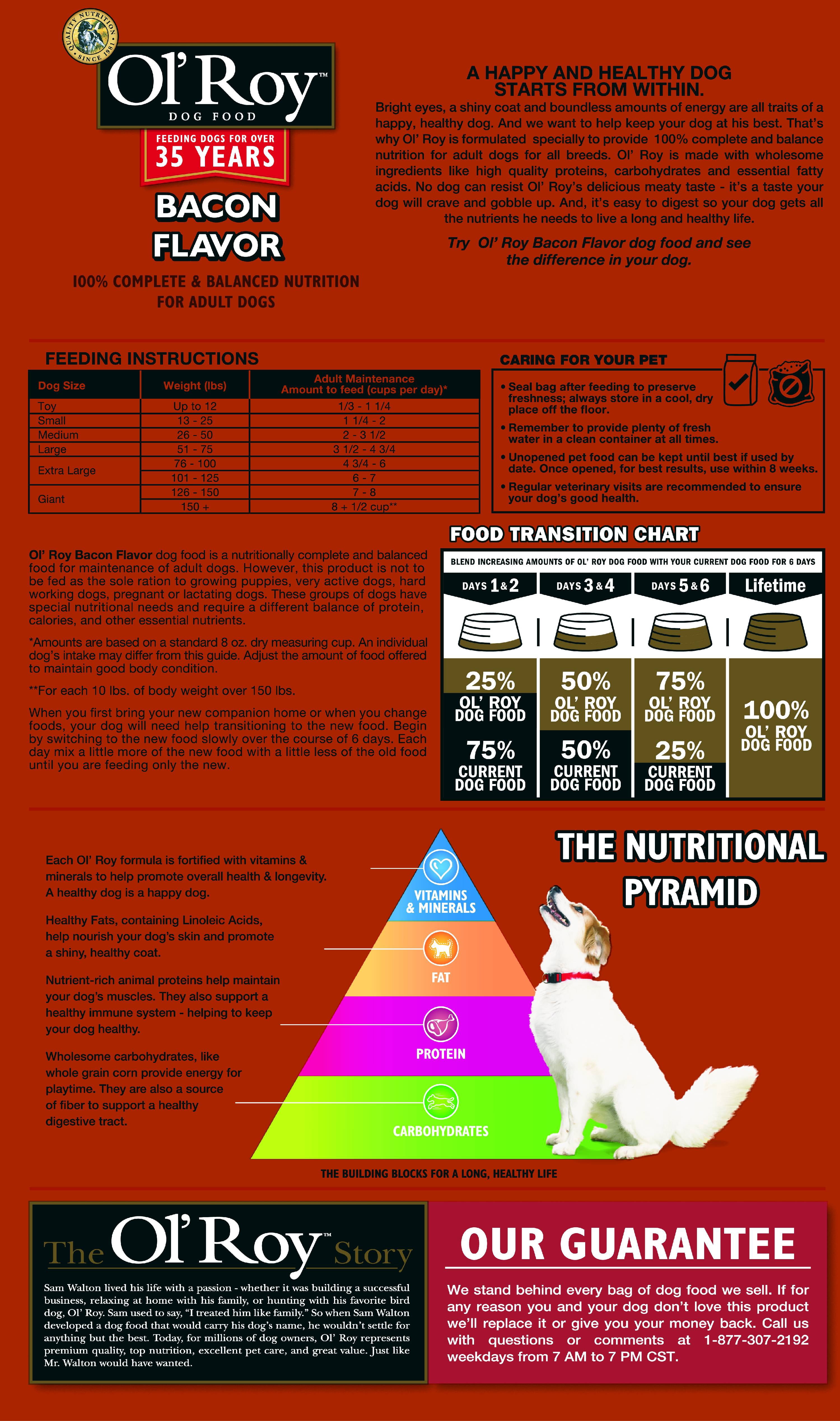 Ol' Roy Bacon Flavor Dry Dog Food, 50 lbs