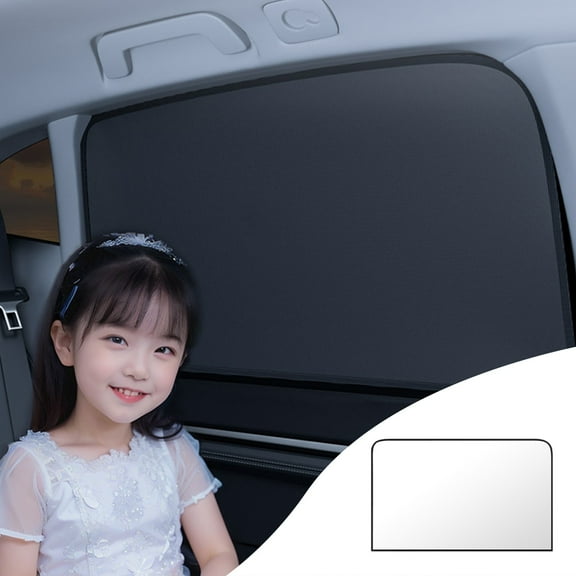 Magnetic Car Window Sunshades - Thermal Insulation, Retractable Fit, Privacy Enhanced, Black Coating, for Driver and Passenger Side