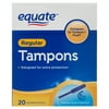 Equate Regular Absorbency Unscented Tampons with Plastic Applicators, 20 Ct