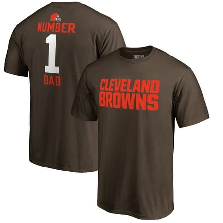- Cleveland Browns NFL Pro Line by Fanatics Branded #1 Dad T-Shirt - Brown