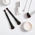 thumbnail image 1 of HONITANO 2Pcs Multifunctional Black Makeup Brush Set Dual Ended Powder Blush Highlight Contouring, 1 of 8