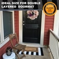 thumbnail image 6 of KaHouen Black and White Striped Rug (23.6 x 35.4 Inches ), Indoor Outdoor Striped Doormats, Handmade Woven Farmhouse Layered Door Mats Striped Mat for Front Door/Kitchen/Laundry/Bathroom/Living Room, 6 of 7